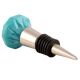 Turquoise Glass Top Wine Stopper